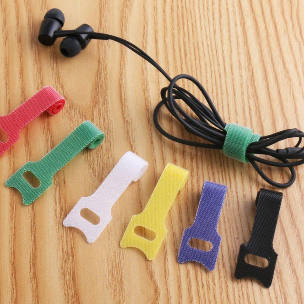 50Pcs 150mmx12mm T Buckle Strap Nylon Loop Wrap Data Cable Tie Portable Cable Organizer Home