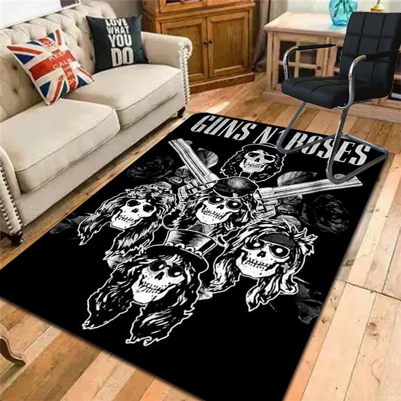 Guns N' Roses Rug Floor Mat for Living Room or Bedroom Soft and Comfortable Carpet a Gift for Birthday and Holiday.NFF0928497