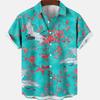 Men's Bird Costumes Hawaii Vacation Vintage Shirt For Men 3D Floral Casual Pattern High Quality Luxury Dazn Clothes Blouse Tops