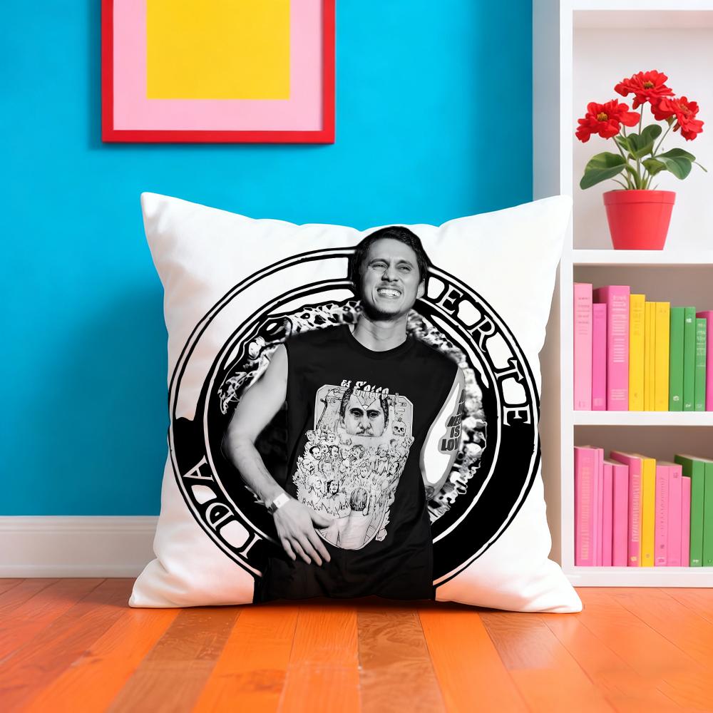 CCanserbero Singer Pillow Case Cushion Cover Soft  EasyWash Pillow Case  Versatile For Couch Bed Travel And Office