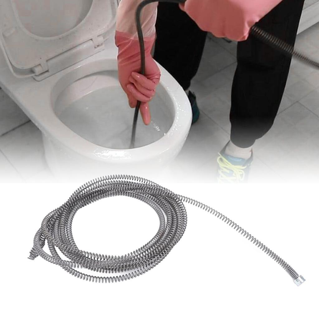 Sonda a Molla per Sblocco Scarichi 16mm Idraulico WC Idraulica Serpente Tubo Condotta Fognatura Pulitore per Casa Cucina Bagno