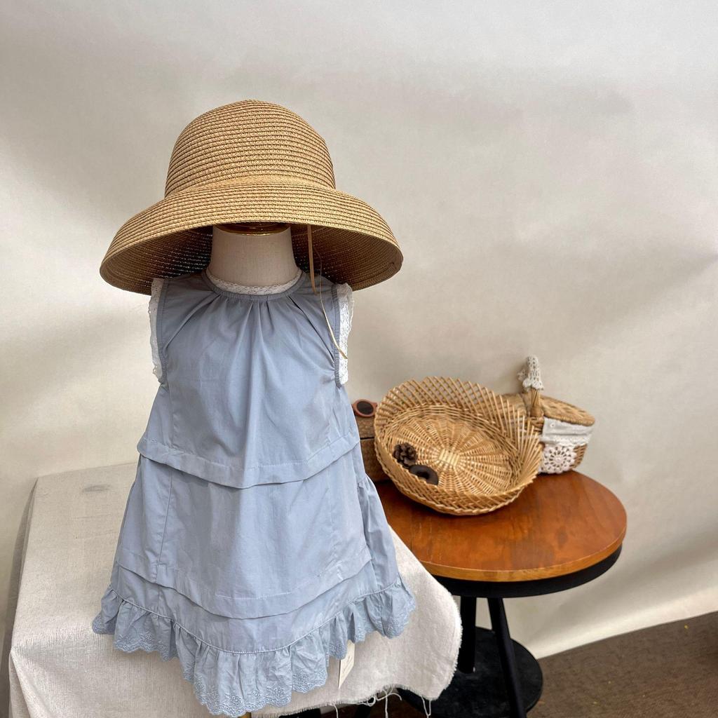 2025 Summer Lace Trim Dress: Baby Girls' Fashionable Western Style Vest
