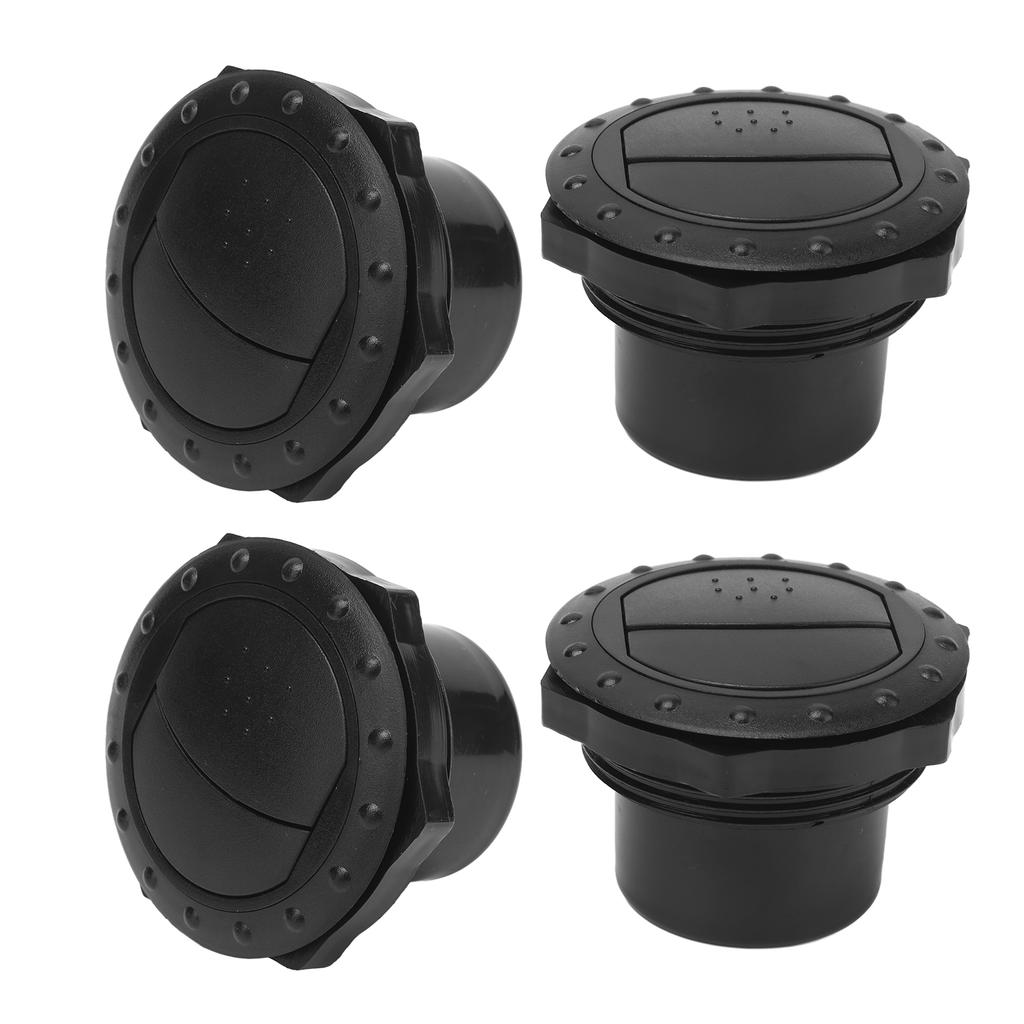 4PCS Dashboard Air Conditioning Outlet Deflector 60mm Hole Universal Knob Style Black for RVs Buses