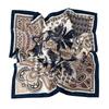 70x70cm Nylon Square Scarf Women Vintage Print Lightweight Accessory Office Casual Hair Styling