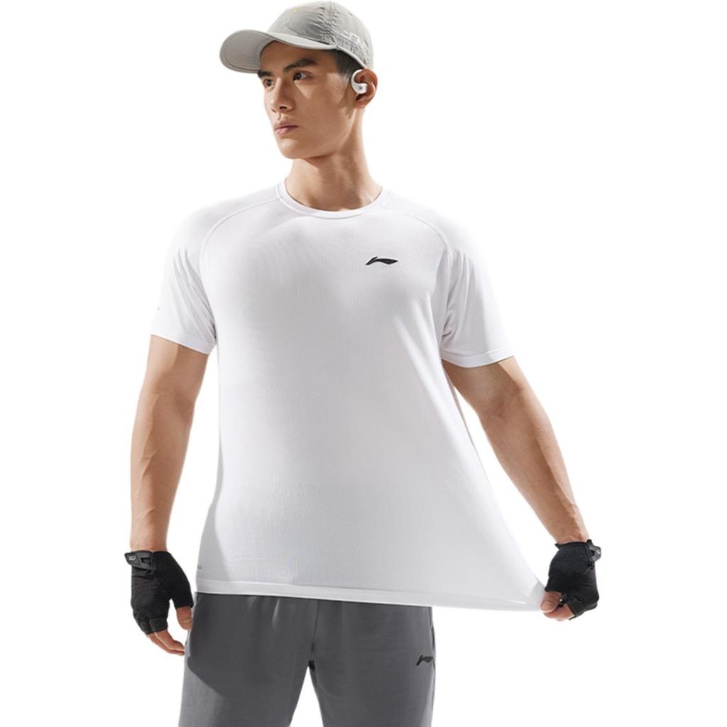 Li Ning Fitness Series T Shirt Men's Standard White ATSV363-7