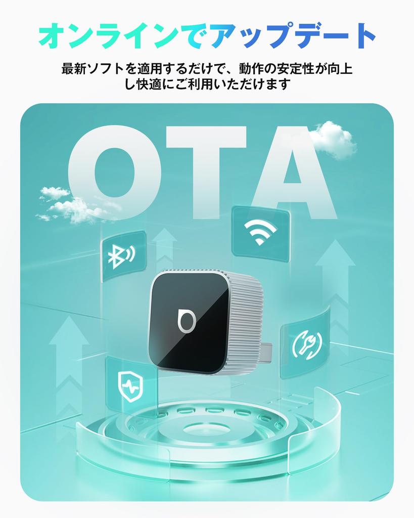 Ottocast Mini Slim Ottocast Mini CarPlay Android Auto Wireless USB Car Adapter, 2025 Newest