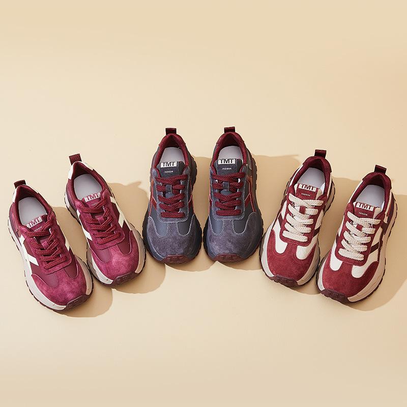New Dad Shoes for Women, Fashionable Thick-soled Sports Single Shoes