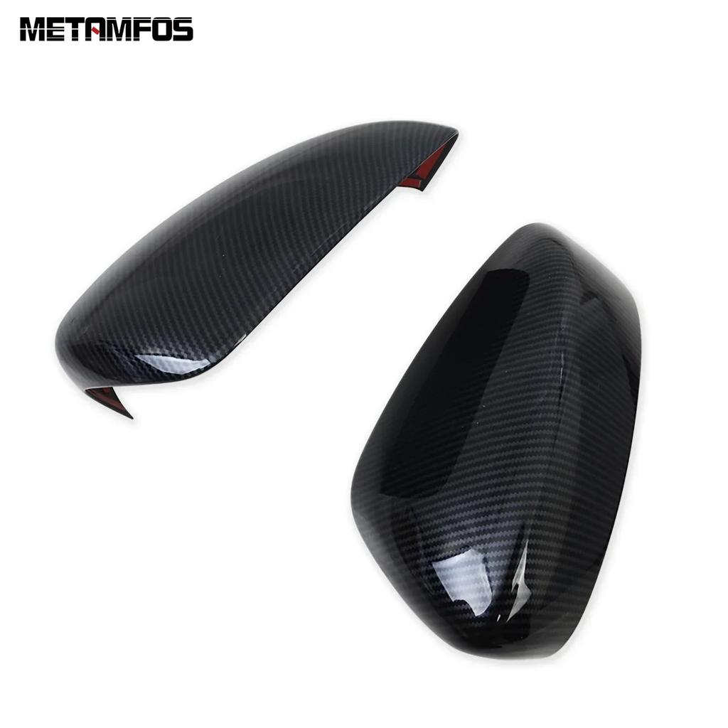 Rearview Mirror Cover Trim For Mazda 6 M6 Atenza 2018- 2024 Carbon Fiber Side Door Mirror Protector Accessories Car Styling