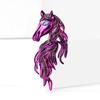 Horse Brooch Sparkling Rhinestones Inlaid Enamel Brooch Pin Clothes Hats Bags Badge Fashionable Accessory