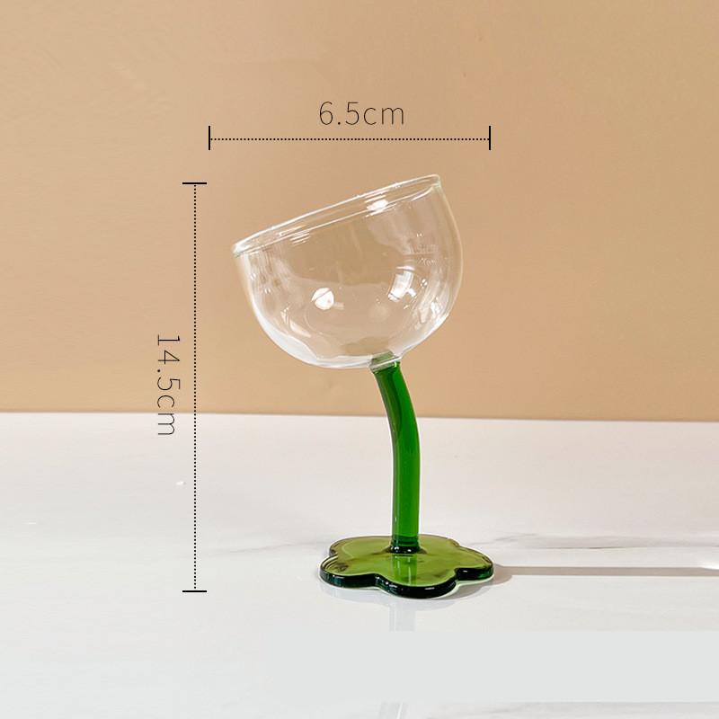 Glass Cup Vintage Lovely Flower Coffee Cups Crystal Glasses Cocktail Wine Champagne Water Glass Mug Drinking Wave Vases High Fee