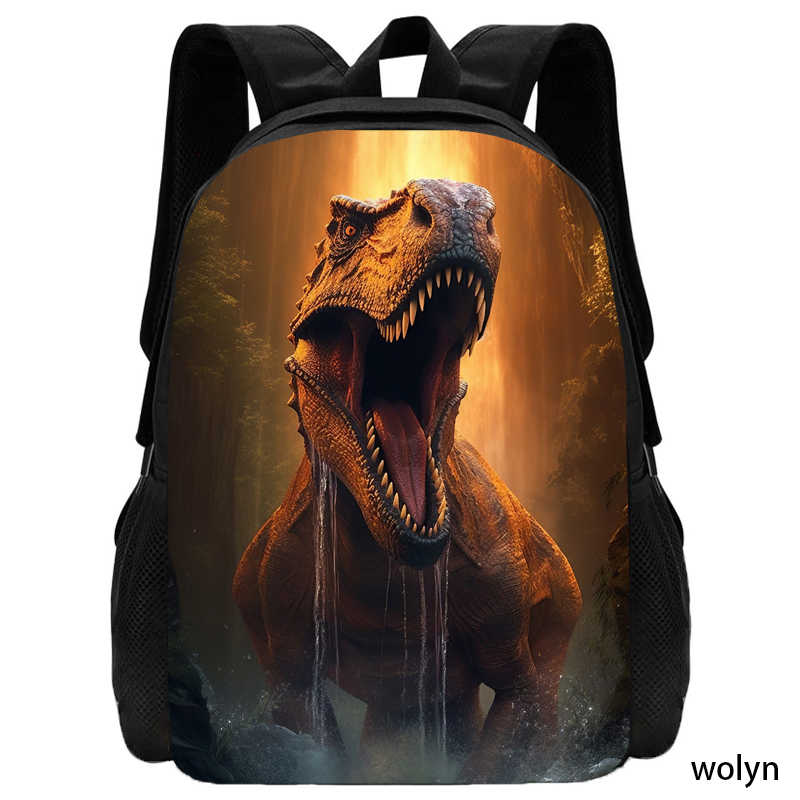 Newly Dinosaur School Backpack,Children School Bags for Boys ,Light Weight Cartoon Animal Prints Child Backpack Satchel Durable