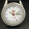 Seiko 5 AUTOMATIC VINTAGE 6106B JAPAN MENS ARABIC WHITE DIAL WATCH A702453-5 R124-a702453