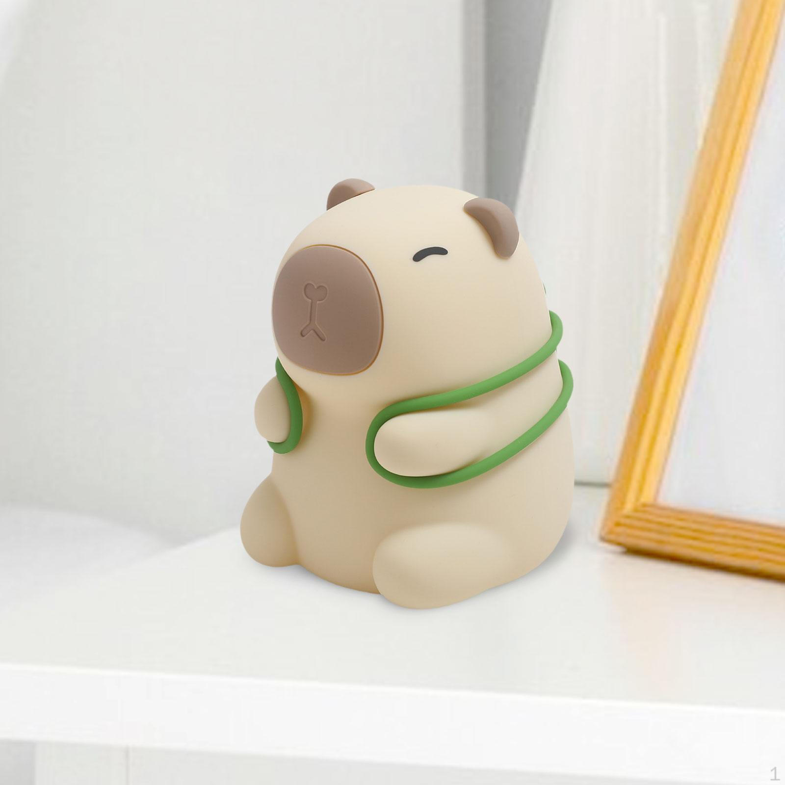 Cute Cartoon Capybara Silicone Night Light,Silicone Light for Kids,Cute Bedside Lamp Animal