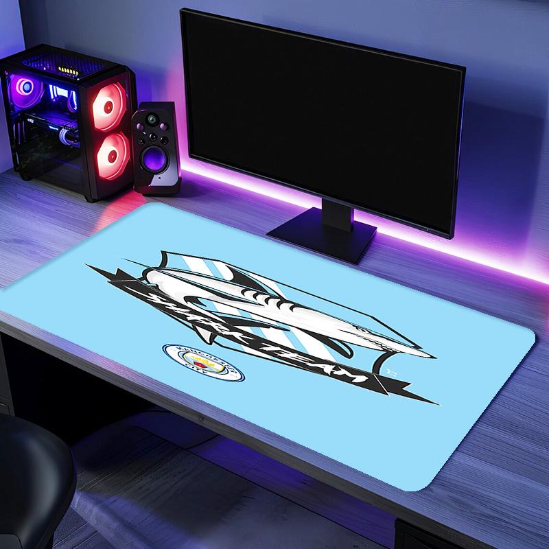 Manchester City Football Club Mauspads - Rutschfeste Gummibasis, Glatte Oberfläche für Arbeit, Gaming, Büro und Zuhause, Schreibtisch-Mauspad