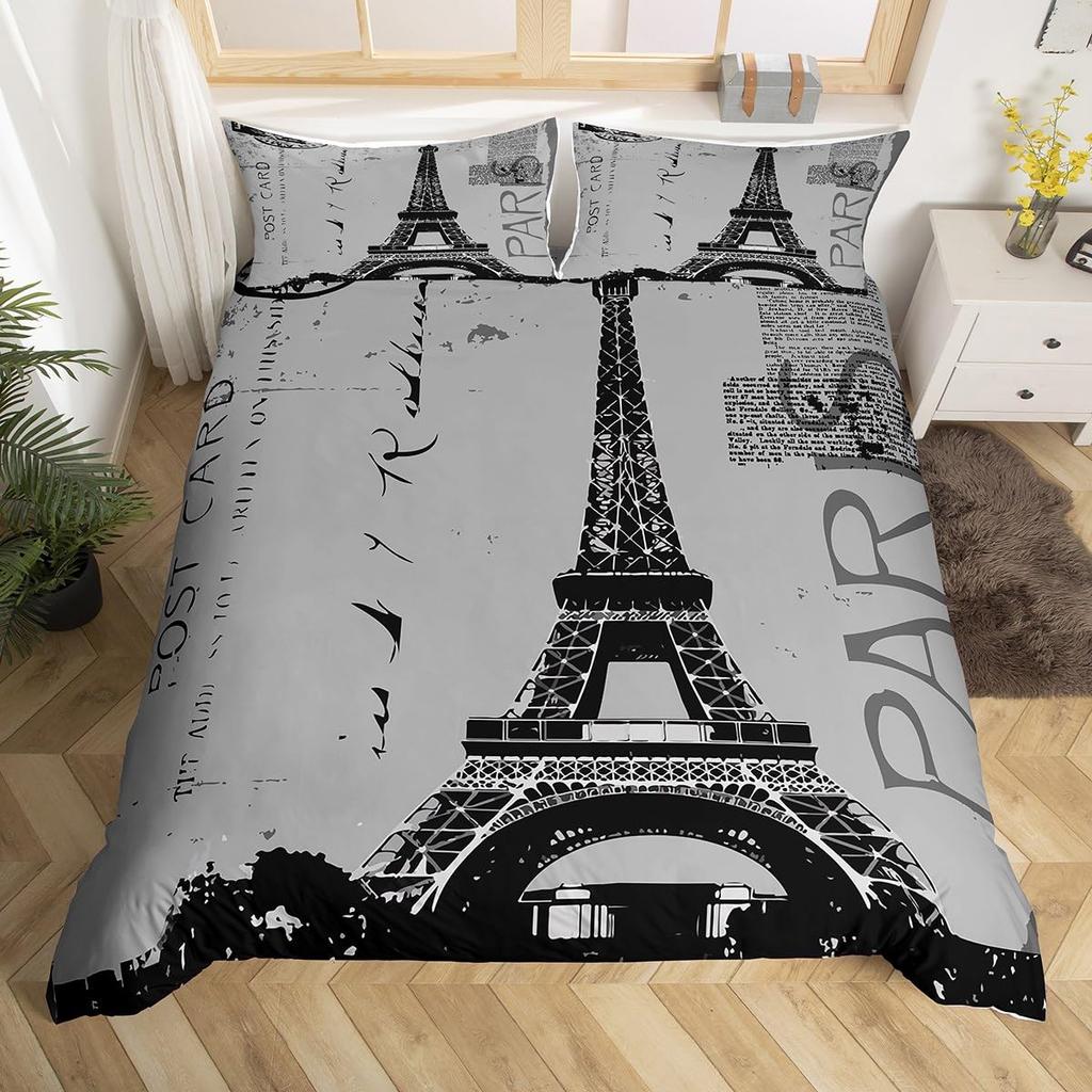 Erosebridal Ice Hockey Bedding Set Twin Hockey Player Duvet Cover for Kids Boys Girls Teens Juvenile Sports Game Comforter Cover Set Soft Mi
