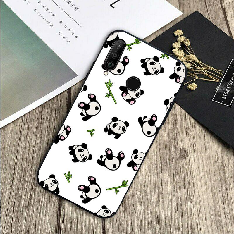 Cartoon Panda For Huawei Nova 12s 12i 11i 7i 8i Y73 Y70 Y90 Y60 Y72 Y61 Y91 9 10 SE P30 Pro P40 Lite Case