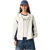 Li-Ning Sports Lifestyle Series Color Block Zipper Stand Collar Versatile Casual Windbreaker Women Outerwear Off-White AFDV694-7