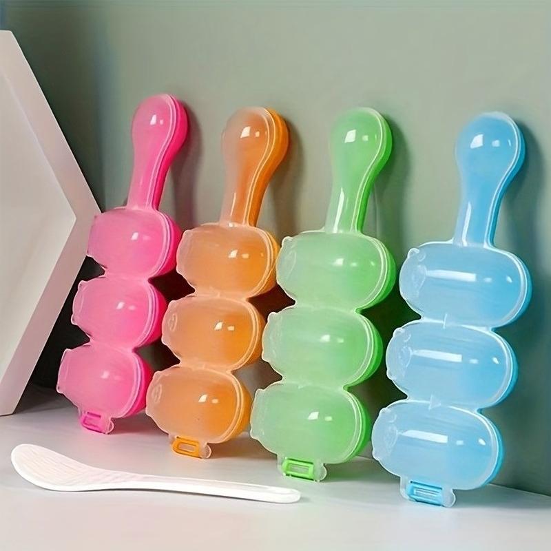 1PC Make Delicious Shaking Rice Balls with This Triple Mold DIY Tool - Perfect for Kids!