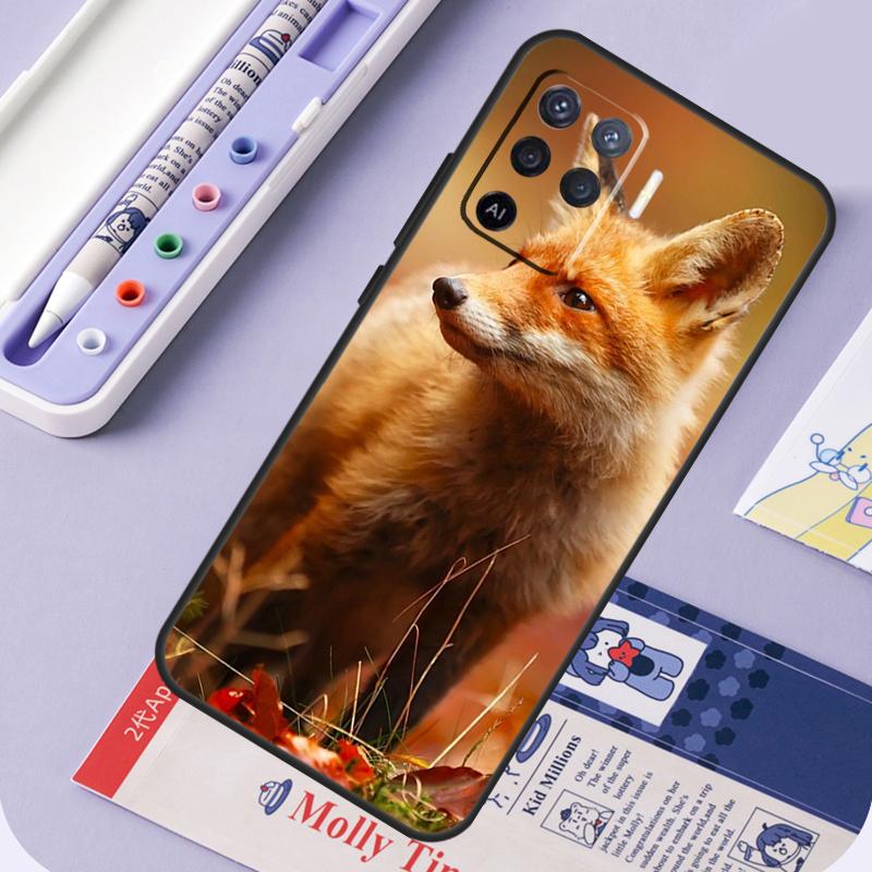 Cute Fox In Autumn For Oppo A40 A60 A80 A94 A74 A54 A15 A18 A38 A58 A78 A98 A16 A76 A96 A57 A17 A77 A5 Pro Case