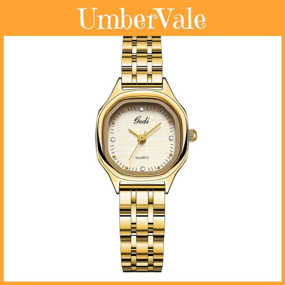 Womens Fashion Small Steel Watch With Quartz Movement Waterproof For Daily Wear
