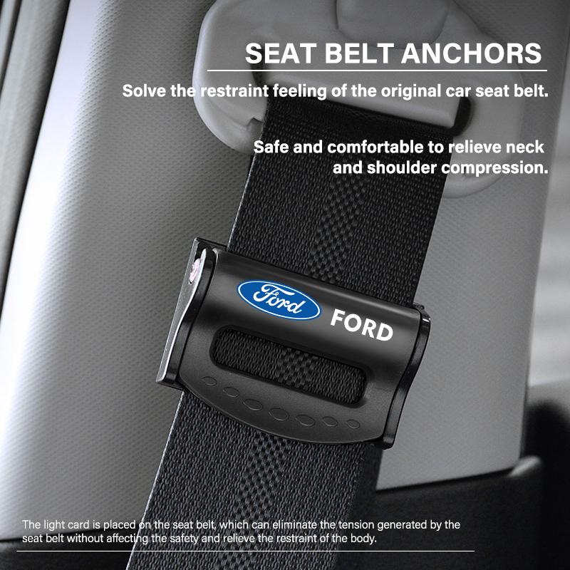 2Pcs Car Safety Seat Belt Buckle Clip Seatbelt Stopper Adjuster Clip For Ford Focus Mondeo Kuga Fiesta MK7 Escort Explorer Edge 2 4 MK2 MK4
