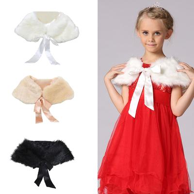 Colorful Long Plush Shawl Wrap Great for Cosplay Evening Party for Kids Photography Shrug Adjustable Size
