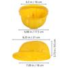 Alasum Construction Site Toy Helmets, Yellow, Kids, 5-Piece Set, Durable Plastic Construction Helmets for Pretend Play, Fun Accessories
