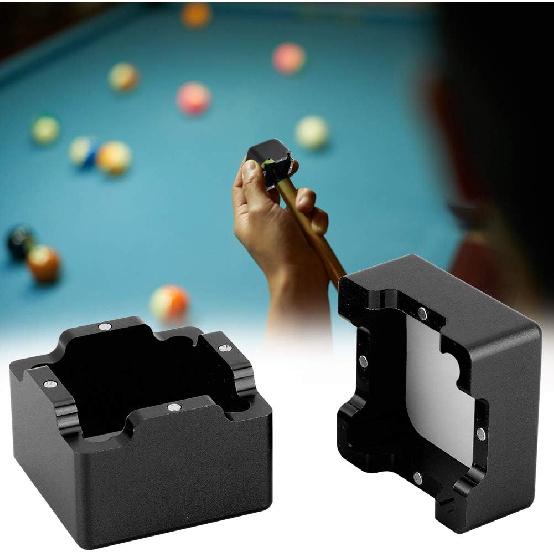 OUKENS Cue Tip Chalk Holder, Aluminum Portable Mini Magnetic Billiard Pool Chalks Carrying Case for Billiard Cue Billiard Accessory