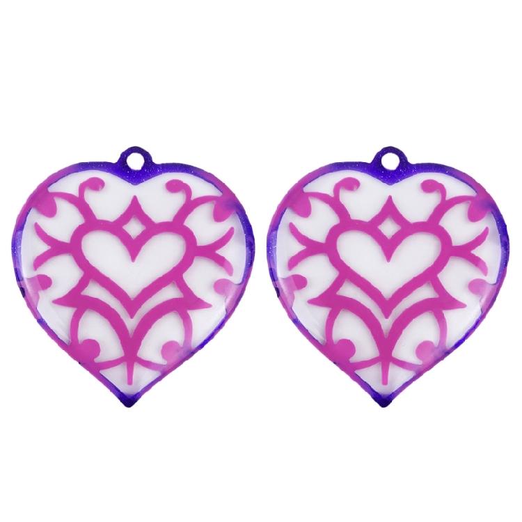 Silicone Mold for Earrings Pendant Elegant Heart Shape Mold for Artistic Crafts