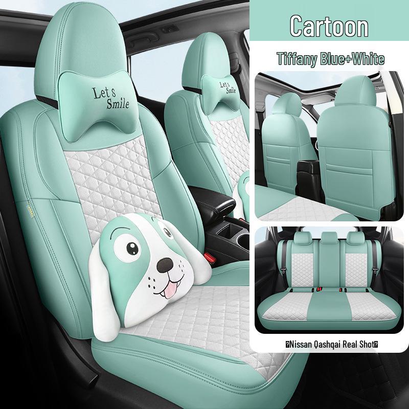 Five-Seat Qashqai Full Leather SUV Cushion: All-Season, Full Surround Seat Cover.