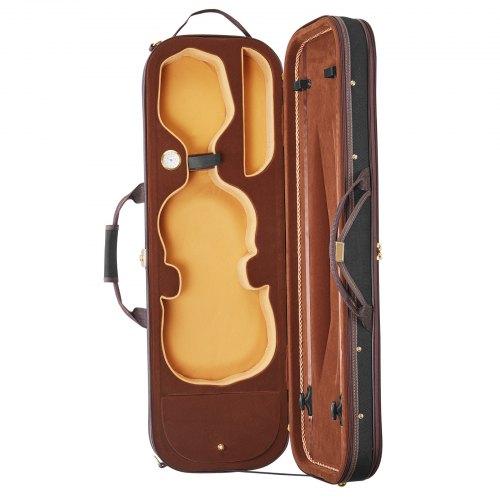 VEVOR 4/4 Full Size Violin Case, Built-in Hygrometer, Lightweight Portable Travel Carrying Bag, with Plush Lining, Shoulder Straps, Anti-Scratch