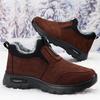 Warm and Comfortable Men's Snow Boots Non-Slip Ankle Boots for Outdoor Hiking and Trekking Winter Shoes