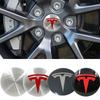 4 Stück 56mm Auto Radnabenabdeckungen Emblem Aufkleber Styling für Model 3 Model S Roadster Cybertruck Model X Autozubehör