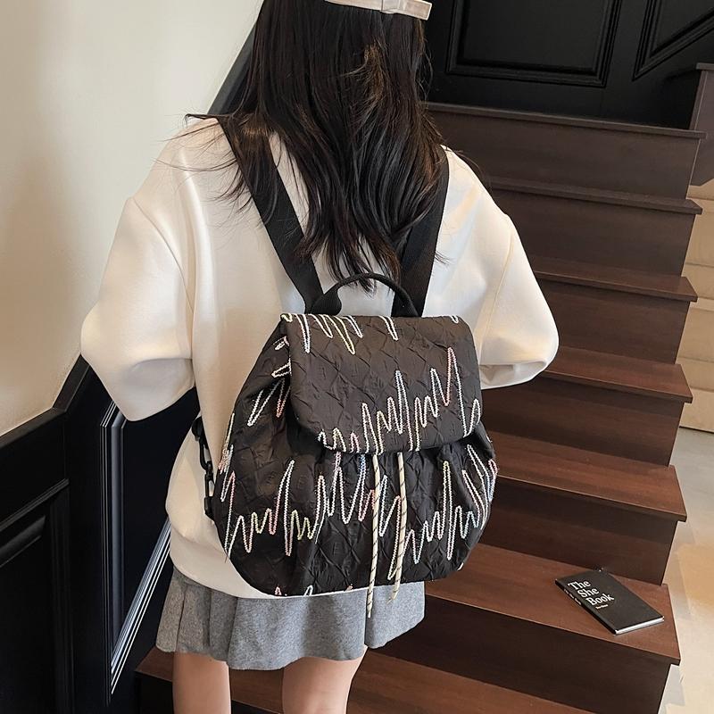 Women's Lightweight Sports Backpack Colorful Embroidered Backpack