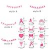 Paper Breast Cancer Backdrop Banner Single Side Breast Cancer Awareness Flag  Charity Activities