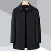 Winter Men's Clothing Middle-aged and Elderly Lapel Business Casual Thickened Thermal Lapel Jacket