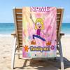 1pc Lizzie McGuire Y Sus Locuras2 Beach Towel with Custom Name, Beach/Swimming/Bath/Picnic/Camping Towel, Suitable for Seaside Beaches