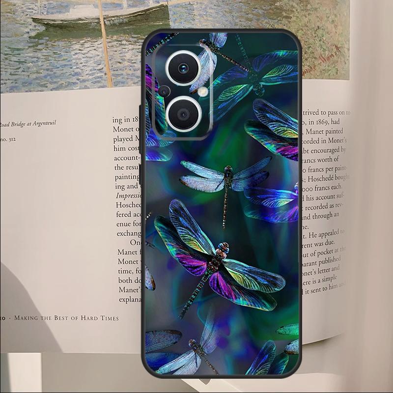 Dragonfly Cover For OPPO Reno 14 13 11 10 Pro 12F 11F 13F 14F 7 8 Lite OPPO Find X6 X5 X8 X9 Pro Case