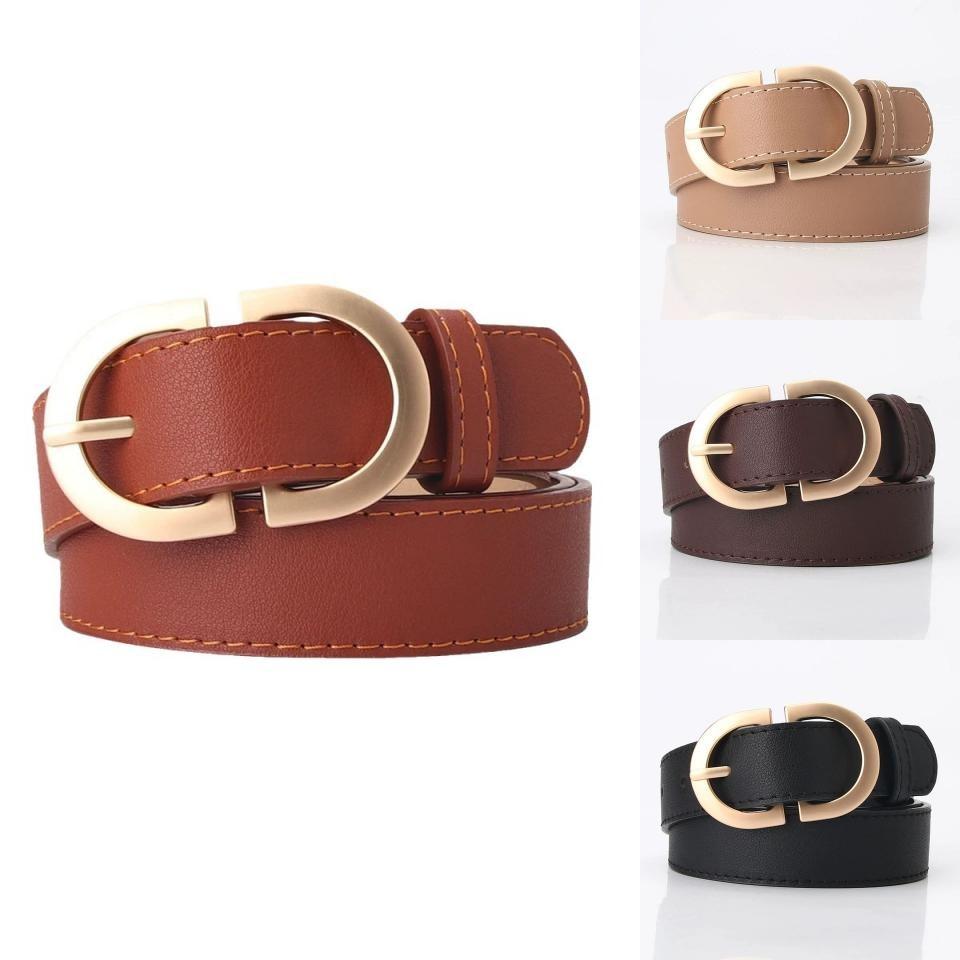Womens Casual Faux Leather Belt With Alloy Buckle For Dress Enhancement And Shirt Accessory