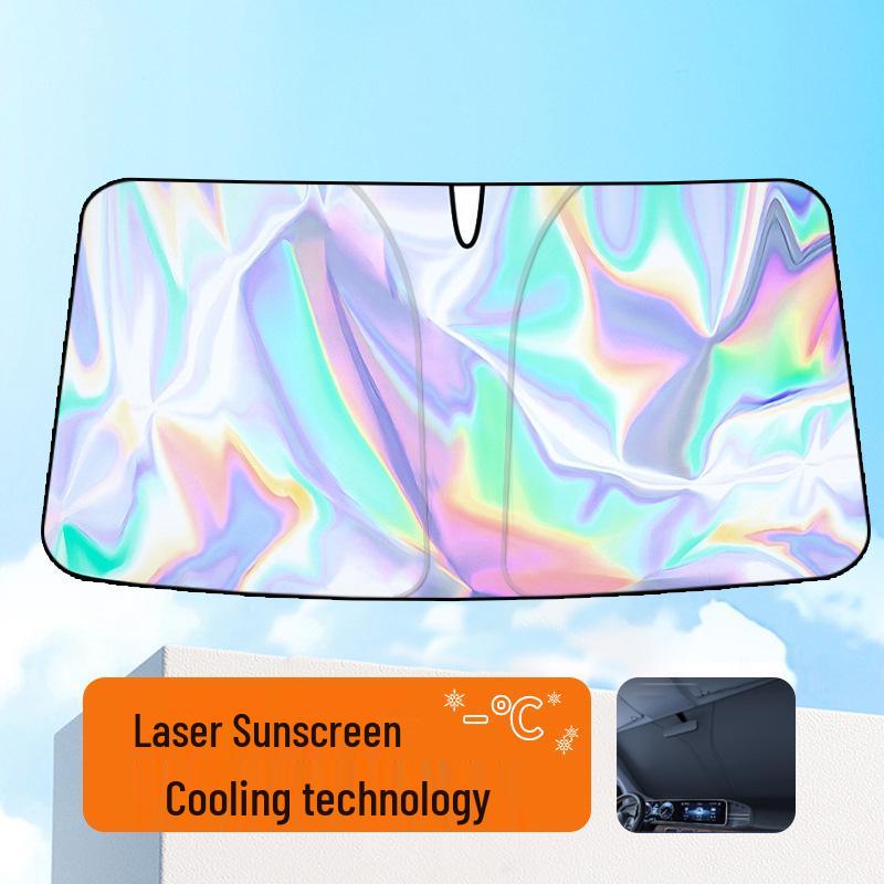 Car Windshield Laser Sunshade - Heat Insulation & UV Protection