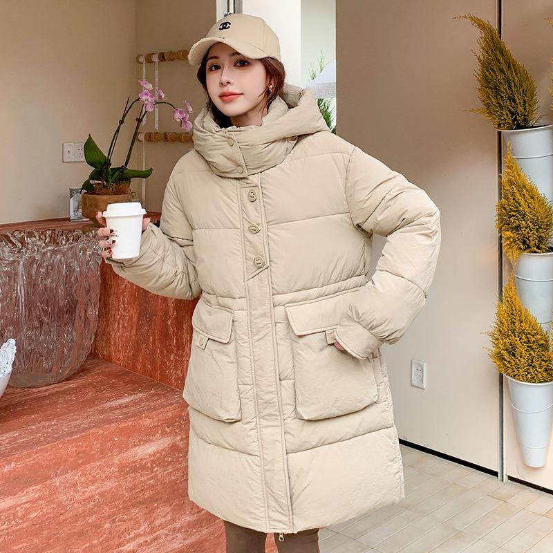 2025 New Winter Fashion Women Long Down Cotton Coat Loose Korean Style Warm Jacket Trendy