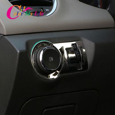 Car Styling Stainless Steel Headlight Switch Decoration Sticker Trim Fit for Chevrolet Malibu Cruze Trax for Opel Mokka ASTRA