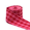 5 Yards 5 Yards Length Gingham Plaid Ribbon Pink Red Color DIY Hair Bow Ribbon  Garment Decoration
