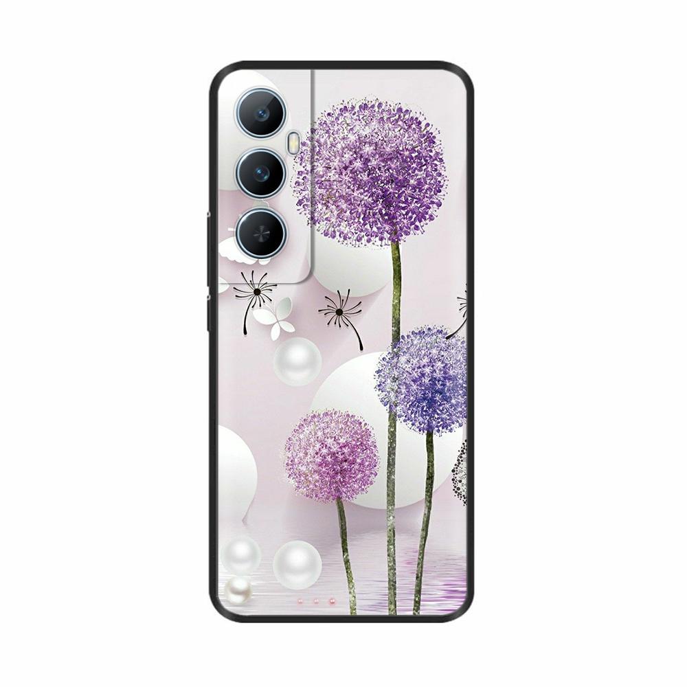 For Realme C65 4G C 65 RealmeC65 6.67" 2024 Silicone Phone Cover Lovely Flower Lightweight Cover for Oppo Realme C65 Cases Shell