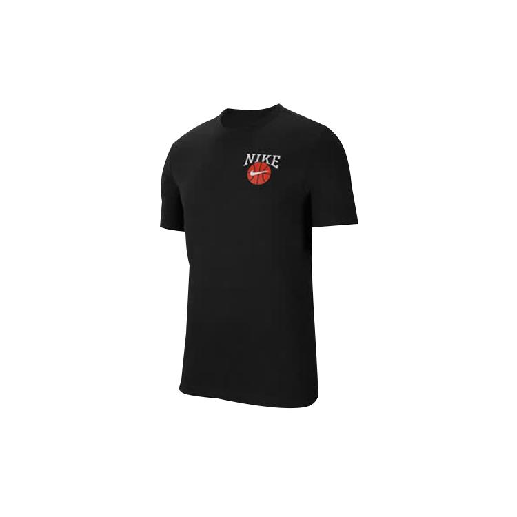 Nike T Shirts Men's Black Crew Neck Moderate Straight Fit CD1287-010
