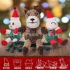 Christmas Dog Chew Toy With Treat Dispensing Scenting Function Durable Rope Knot Design Teeth Cleaning Anxiety Relief
