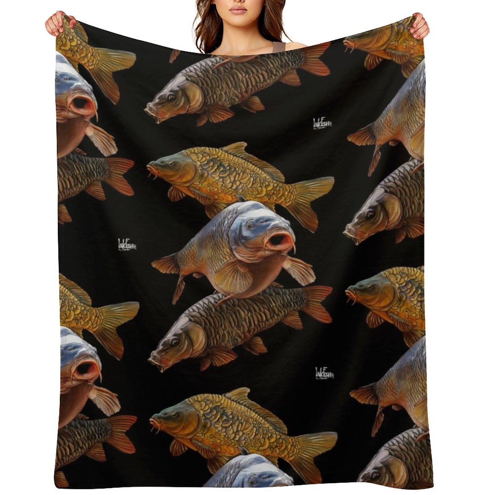 Carp gang 1 Throw Blanket Hairys for winter Furrys Cute Blankets 30x40in