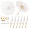 6PCS White Umbrella Paper Parasol 40/60/80cm Chinese Paper Umbrellas Photography Props Summer Whites Party Wedding Baby Shower