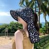 Large Brim Sun Hat Hollow Top Tea Picking Cap Fashion Shawl Hat  Women Shawl