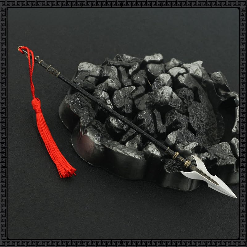 [Nekogamiyama] Ancient Chinese Weapon, Overlord Xiang Yu's Spear, 22cm Long / Miniature Figure, Collectible, Interior Decor